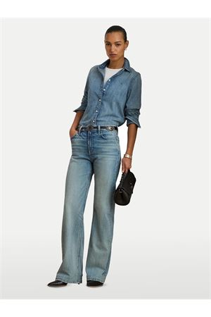 Jamelko-Long Sleeve-Button Front Shirt-2X1 Denim LAUREN RALPH LAUREN | Shirt | 200P08166001